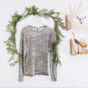 Free people Arielle Tiger Camo Long Sleeve Top